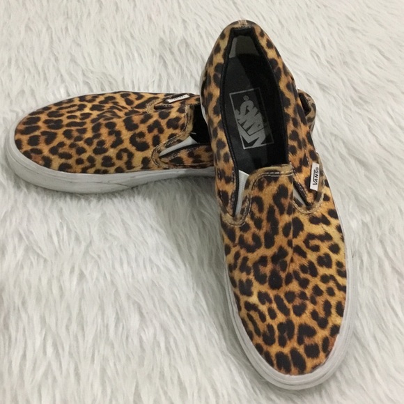 animal print slip on vans
